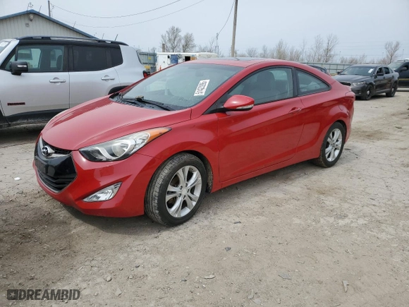 2013 Hyundai Elantra Coupe GS with VIN KMHDH6AE7DU004919, listed as a Copart auction lot 51423295 with 79,928 mi miles and Salvage Title. Bid and sale history available at carsss.com. Image 1.