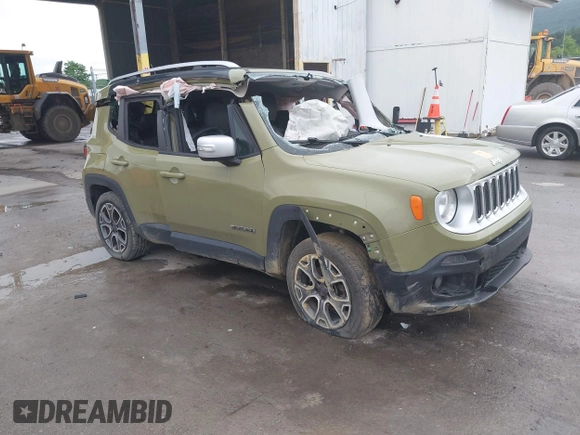 2015 Jeep Renegade Limited with VIN ZACCJBDT0FPB65261, listed as a IAAI auction lot 42523311 with 113,139 mi miles and . Bid and sale history available at DreamBid. Image 1.