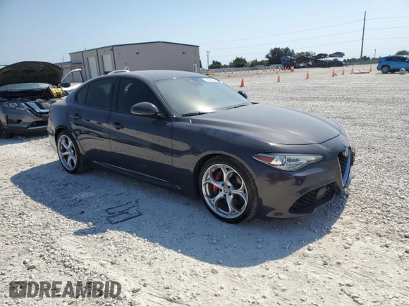 2019 Alfa Romeo Giulia Ti Sport with VIN ZARFAMBN6K7603610, listed as a Copart auction lot 74550354 with 46,722 mi miles and Salvage Title. Bid and sale history available at carsss.com. Image 4.