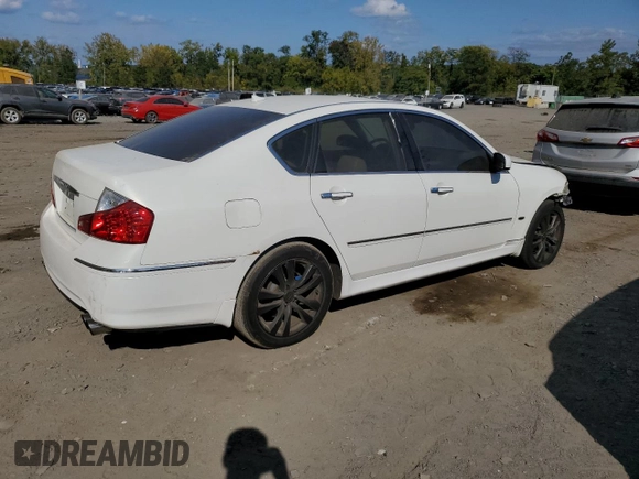 2008 Infiniti M with VIN JNKAY01F98M651369, listed as a Copart auction lot 70966624 with 164,593 mi miles and Salvage Title. Bid and sale history available at DreamBid. Image 3.