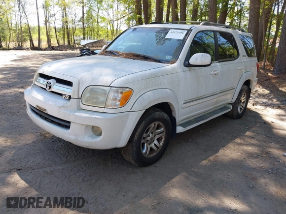 2005 Toyota Sequoia Limited with VIN 5TDZT38AX5S247110, listed as a IAAI auction lot 42072296 with 327,641 mi miles and . Bid and sale history available at DreamBid. Image 2.
