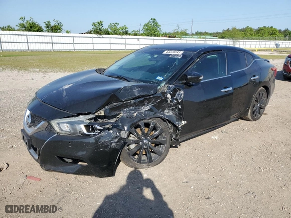 2017 Nissan Maxima SR with VIN 1N4AA6AP5HC453448, listed as a Copart auction lot 52346845 with 195,457 mi miles and Salvage Title. Bid and sale history available at carsss.com. Image 1.