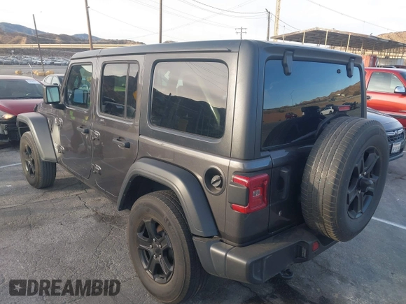 2018 Jeep Wrangler Unlimited Sport S z VIN 1C4HJXDN5JW206475, wystawiony jako IAAI lot #41359976 z przebiegiem Nie podano mil oraz . Historia ofert i sprzedaży dostępna na DreamBid. Obrazek 3.