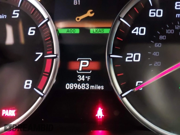 2019 Acura TLX w/A-Spec Pkg with VIN 19UUB1F66KA001827, listed as a IAAI auction lot 41260670 with 89,683 mi miles. Bid and sale history available at carsss.com. Image 16.