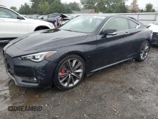 2021 Infiniti Q60 Red Sport 400 with VIN JN1FV7LL1MM560105, listed as a Copart auction lot 73207944 with 41,977 mi miles and Salvage title. Bid and sale history available at DreamBid. Image 1.