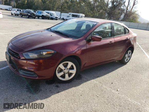 2015 Dodge Dart SXT with VIN 1C3CDFBB4FD330121, listed as a Copart auction lot 82712423 with 100,843 mi miles and Salvage Title. Bid and sale history available at carsss.com. Image 1.