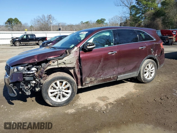 2019 Kia Sorento LX with VIN 5XYPGDA30KG554310, listed as a Copart auction lot 46364225 with 93,722 mi miles and Salvage Title. Bid and sale history available at DreamBid. Image 1.