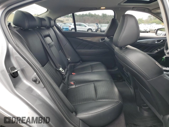 2015 Infiniti Q50 with VIN JN1BV7AR5FM421247, listed as a Copart auction lot 53266115 with 63,820 mi miles and Salvage Title. Bid and sale history available at carsss.com. Image 10.