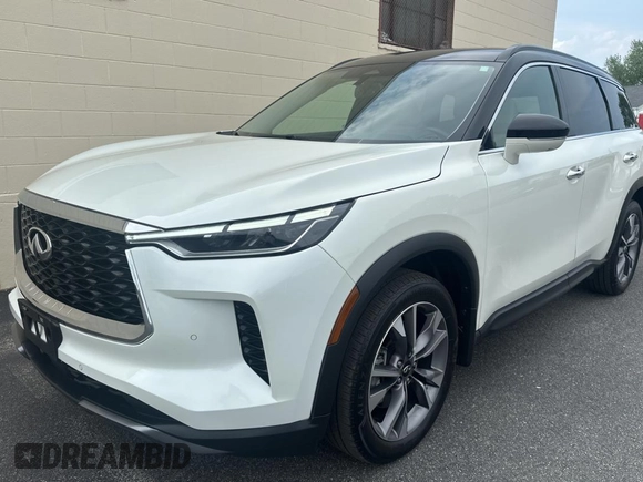 2022 Infiniti QX60 Luxe with VIN 5N1DL1FSXNC333458, listed as a Copart auction lot 61234555 with 63,665 mi miles and Clean title. Bid and sale history available at DreamBid. Image 2.