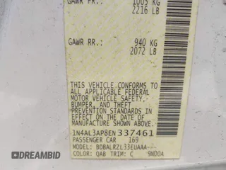 2014 Nissan Altima SL with VIN 1N4AL3AP8EN337461, listed as a IAAI auction lot 42028258 with 295,624 mi miles and . Bid and sale history available at DreamBid. Image 9.