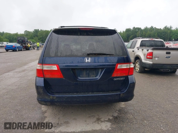 2005 Honda Odyssey EX-L with VIN 5FNRL38725B001662, listed as a IAAI auction lot 42693301 with 161,114 mi miles and . Bid and sale history available at DreamBid. Image 15.