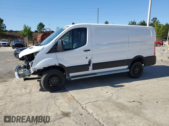 2024 Ford Transit Cargo with VIN 1FTBR1Y85RKA71078, listed as a Copart auction lot 53077775 with 6,991 mi miles and Clean Title. Bid and sale history available at DreamBid. Image 1.