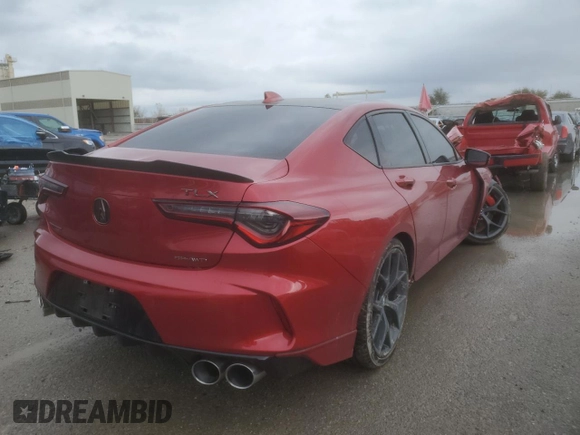 2021 Acura TLX Type S with VIN 19UUB7F03MA001317, listed as a Copart auction lot 80432464 with 19,683 mi miles and Salvage Title. Bid and sale history available at carsss.com. Image 3.
