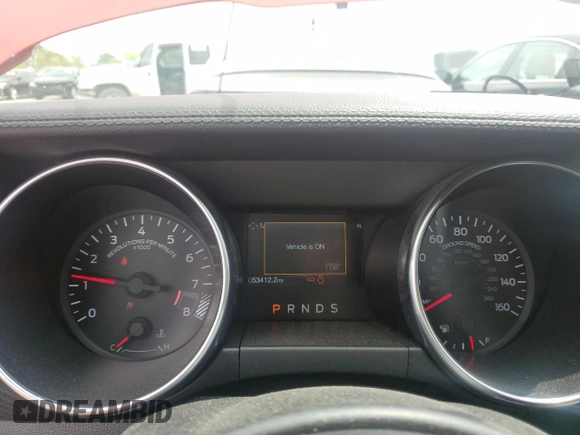 2019 Ford Mustang GT with VIN 1FA6P8CF4K5147549, listed as a Copart auction lot 55528615 with 53,412 mi miles and Salvage title. Bid and sale history available at DreamBid. Image 9.