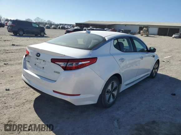 2013 Kia Optima Hybrid LX with VIN KNAGM4ADXD5061681, listed as a Copart auction lot 46440794 with 186,886 mi miles and Clean Title. Bid and sale history available at carsss.com. Image 3.