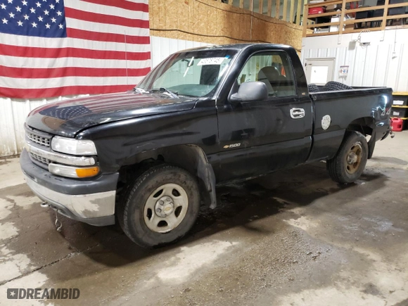 2000 Chevrolet Silverado 1500 with VIN 1GCEK14W8YZ249285, listed as a Copart auction lot 43578745 with 0 mi miles and Salvage Title. Bid and sale history available at carsss.com. Image 1.