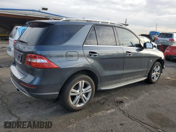 2012 Mercedes-Benz M with VIN 4JGDA5HB8CA046879, listed as a Copart auction lot 48428245 with 97,369 mi miles and Salvage Title. Bid and sale history available at carsss.com. Image 3.