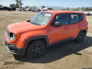 2017 Jeep Renegade Sport with VIN ZACCJAAB0HPE79168, listed as a Copart auction lot 61604485 with 63,296 mi miles and Salvage title. Bid and sale history available at DreamBid. Image 1.