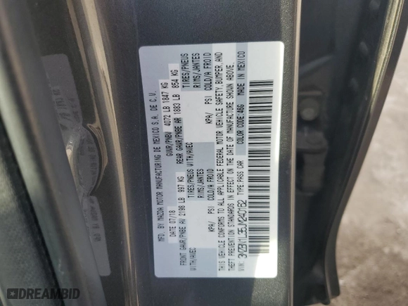2018 Mazda Mazda3 5-Door Touring with VIN 3MZBN1L35JM240162, listed as a Copart auction lot 78525574 with NaN miles and Salvage Title. Bid and sale history available at carsss.com. Image 12.