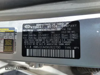 2019 Hyundai Tucson SE с VIN KM8J2CA45KU922790, выставлен на аукционе Copart как лот 61698045 с пробегом 83 650 миль миль и Чистый • Clean title. История ставок и продаж доступна на DreamBid. Изображение 10.