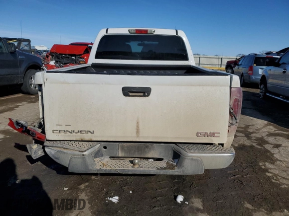 2006 GMC Canyon SLE1 with VIN 1GTDT136268260456, listed as a Copart auction lot 46354595 with 130,399 mi miles and Salvage Title. Bid and sale history available at carsss.com. Image 6.