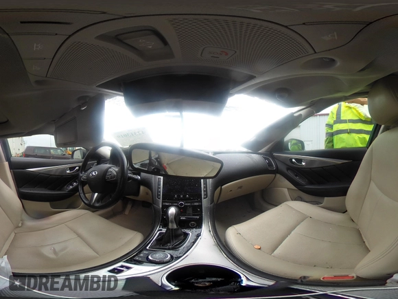 2015 Infiniti Q50 Premium with VIN JN1BV7AR8FM396828, listed as a IAAI auction lot 42313019 with 130,707 mi miles and . Bid and sale history available at DreamBid. Image 17.