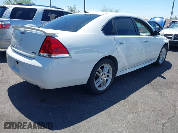 2014 Chevrolet Impala LTZ with VIN 2G1WC5E33E1109591, listed as a IAAI auction lot 42631895 with 178,898 mi miles and . Bid and sale history available at DreamBid. Image 4.