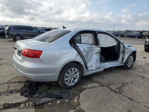 2011 Volkswagen Jetta SE with VIN 3VWDX7AJ9BM367019, listed as a Copart auction lot 84327534 with Not provided miles and Salvage title. Bid and sale history available at DreamBid. Image 3.