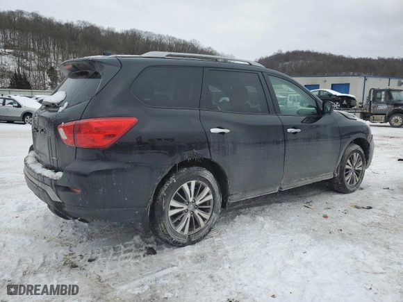 2019 Nissan Pathfinder S with VIN 5N1DR2MM1KC591212, listed as a Copart auction lot 87594295 with 74,907 mi miles and Salvage Title. Bid and sale history available at carsss.com. Image 3.