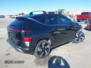 2024 Hyundai Kona Limited with VIN KM8HE3A39RU156344, listed as a IAAI auction lot 41396108 with 12,192 mi miles. Bid and sale history available at carsss.com. Image 4.