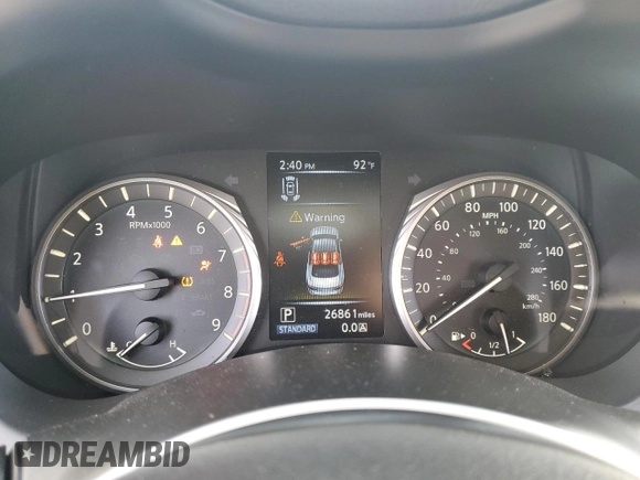 2023 Infiniti Q50 Luxe with VIN JN1EV7BP8PM511178, listed as a Copart auction lot 42441725 with 26,861 mi miles and Salvage Title. Bid and sale history available at DreamBid. Image 9.