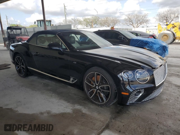 2022 Bentley Continental GT GT V8 with VIN SCBDG4ZGXNC093834, listed as a Copart auction lot 53644245 with 6,578 mi miles and Salvage Title. Bid and sale history available at DreamBid. Image 4.