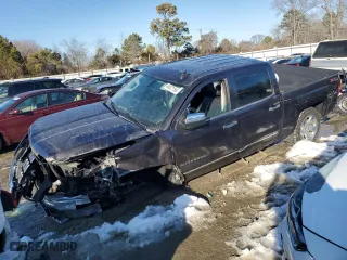 2015 Chevrolet Silverado 1500 LTZ with VIN 3GCUKSEC3FG180718, listed as a Copart auction lot 45627155 with 96,195 mi miles and Salvage Title. Bid and sale history available at carsss.com. Image 1.