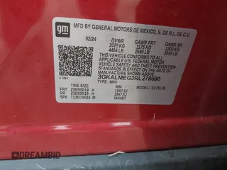 2024 GMC Terrain SLE with VIN 3GKALMEG3RL278680, listed as a IAAI auction lot 42093820 with 13,105 mi miles and . Bid and sale history available at DreamBid. Image 9.