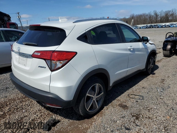 2021 Honda HR-V EX with VIN 3CZRU6H59MM707299, listed as a Copart auction lot 51252765 with 37,253 mi miles and Salvage Title. Bid and sale history available at carsss.com. Image 3.