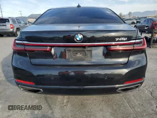 2020 BMW 7 Series 740i with VIN WBA7T2C01LGL17386, listed as a Copart auction lot 49496215 with 44,801 mi miles and Salvage title. Bid and sale history available at DreamBid. Image 6.