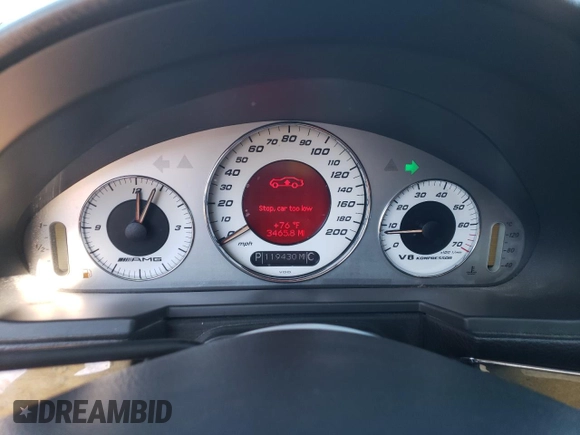 2005 Mercedes-Benz E-Class 5.5L AMG with VIN WDBUF76J45A778665, listed as a Copart auction lot 78737564 with 119,430 mi miles and Salvage Title. Bid and sale history available at carsss.com. Image 9.