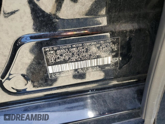 2013 Lexus GS 350 z VIN JTHBE1BL2D5017543, wystawiony jako Copart lot #56574685 z przebiegiem 137 194 mil mil oraz Szkoda całkowita • Salvage title. Historia ofert i sprzedaży dostępna na DreamBid. Obrazek 12.