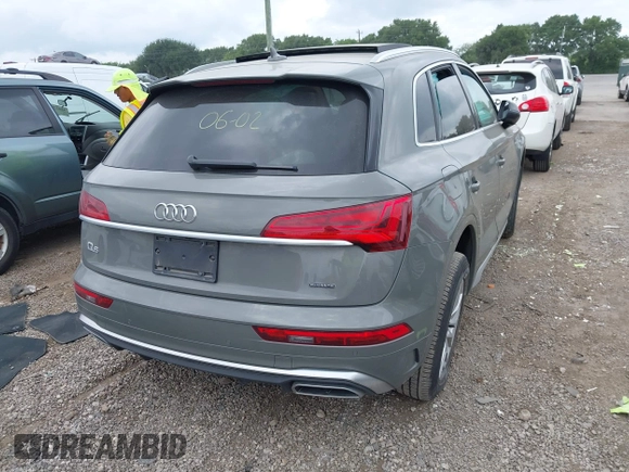 2023 Audi Q5 S line Premium with VIN WA1GAAFY3P2043285, listed as a IAAI auction lot 42414217 with 41,394 mi miles and . Bid and sale history available at DreamBid. Image 4.