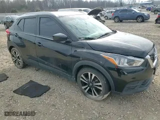 2020 Nissan Kicks SV with VIN 3N1CP5CV1LL527374, listed as a Copart auction lot 43770285 with 107,443 mi miles and Salvage Title. Bid and sale history available at carsss.com. Image 12.