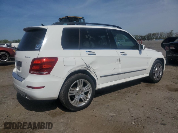 2015 Mercedes-Benz GLK 350 with VIN WDCGG8JB0FG354832, listed as a Copart auction lot 53736245 with 120,519 mi miles and Salvage Title. Bid and sale history available at DreamBid. Image 3.