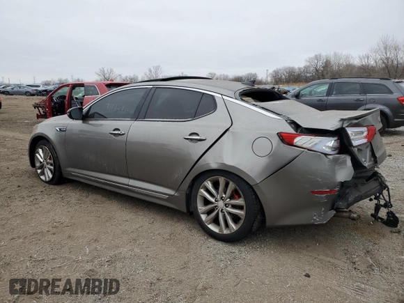 2015 Kia Optima SXL Turbo with VIN 5XXGR4A65FG458168, listed as a Copart auction lot 44966795 with 55,055 mi miles and Non Repairable. Bid and sale history available at DreamBid. Image 2.