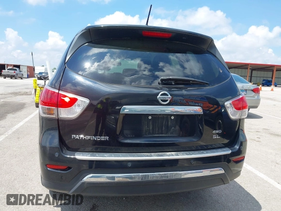 2014 Nissan Pathfinder S with VIN 5N1AR2MM1EC696341, listed as a IAAI auction lot 42255710 with 99,680 mi miles and . Bid and sale history available at DreamBid. Image 16.