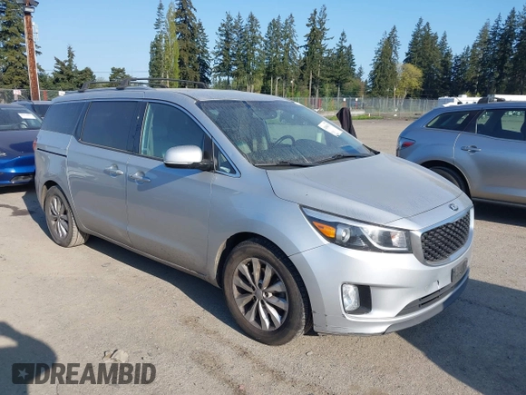 2016 Kia Sedona SX with VIN KNDMC5C19G6140582, listed as a IAAI auction lot 42086075 with 112,474 mi miles. Bid and sale history available at carsss.com. Image 1.