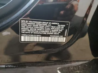 2020 Volkswagen Passat SE with VIN 1VWSA7A36LC018431, listed as a Copart auction lot 61619985 with 105,394 mi miles and Salvage title. Bid and sale history available at DreamBid. Image 13.