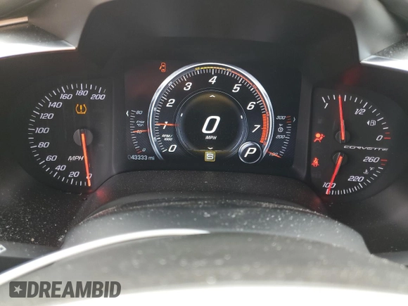2014 Chevrolet Corvette Z51 2LT with VIN 1G1YK2D76E5127306, listed as a Copart auction lot 86820794 with 43,333 mi miles and Salvage title. Bid and sale history available at DreamBid. Image 9.