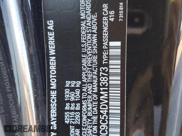 2013 BMW 1 Series 135i with VIN WBAUC9C54DVM13873, listed as a Copart auction lot 82657734 with 78,021 mi miles and Salvage title. Bid and sale history available at DreamBid. Image 14.