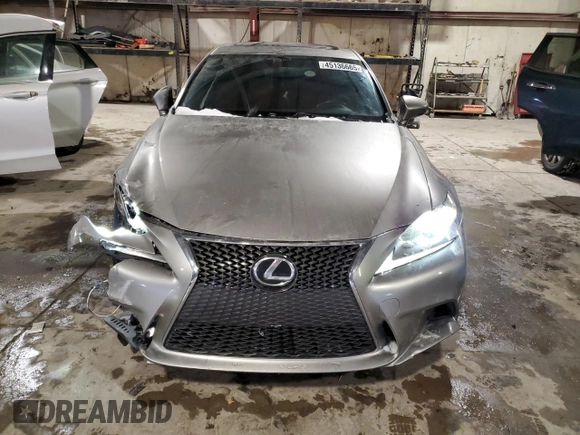 2015 Lexus IS 250 with VIN JTHBF1D24F5048491, listed as a Copart auction lot 45136665 with 129,221 mi miles and Salvage Title. Bid and sale history available at DreamBid. Image 5.