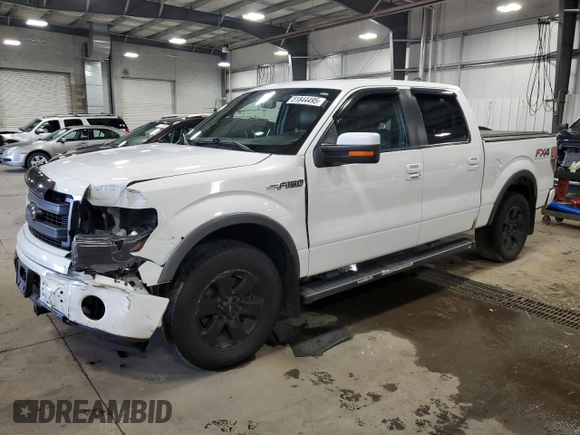 2014 Ford F-150 XL with VIN 1FTFW1EFXEKD91780, listed as a Copart auction lot 51844495 with 132,008 mi miles and Salvage Title. Bid and sale history available at carsss.com. Image 1.