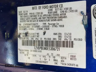 2014 Ford Mustang V6 with VIN 1ZVBP8EM0E5306721, listed as a IAAI auction lot 41671316 with 172,354 mi miles. Bid and sale history available at carsss.com. Image 9.